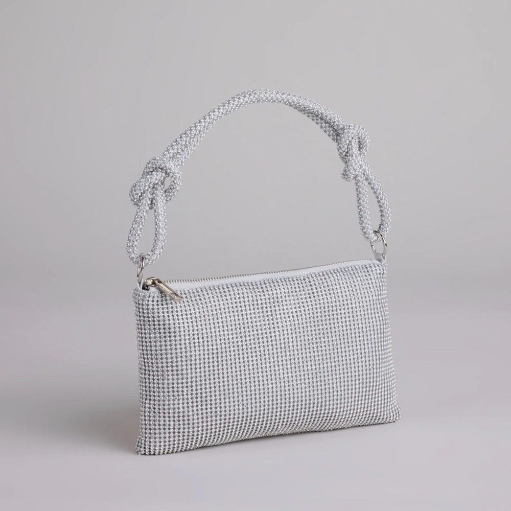 Silver Rhinestone Shoulder Bag